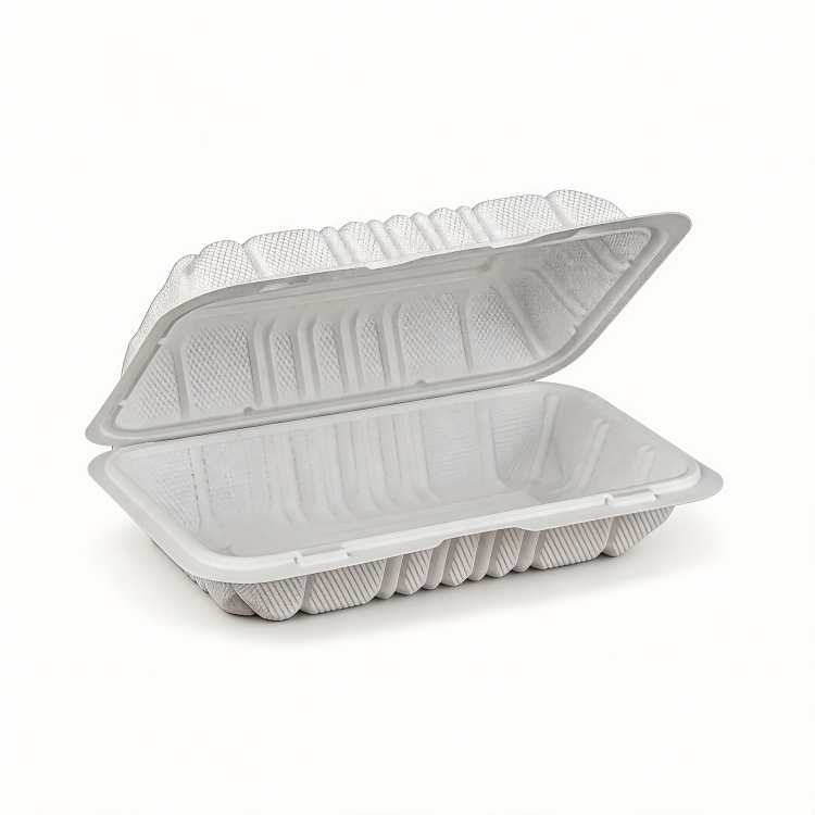 9x6x3 Inch Rectangular Food Grade MFPP Clamshell Containers, Microwave Safe Disposable Takeout Boxes for Steak Pasta Meal Prep