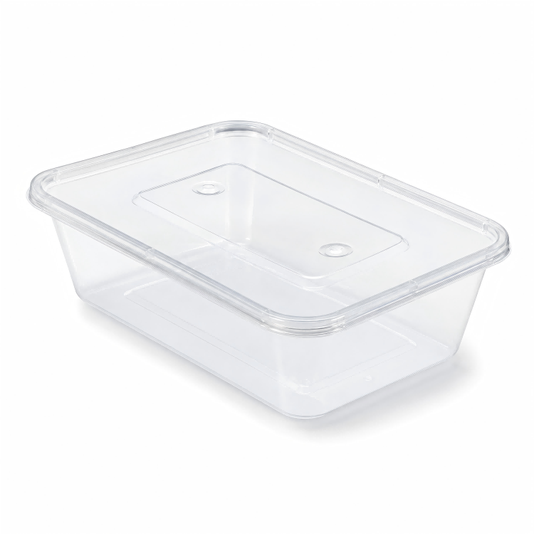 MG-F650 650ml Clear Rectangular PP Food Container with Lid