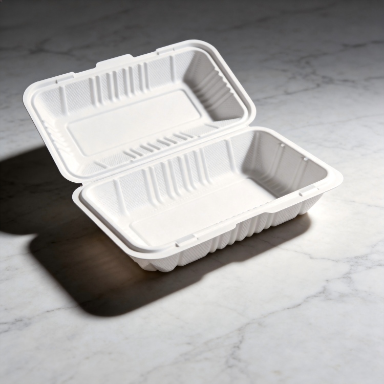 9x6x3 Inch Rectangular Food Grade MFPP Clamshell Containers, Microwave Safe Disposable Takeout Boxes for Steak Pasta Meal Prep