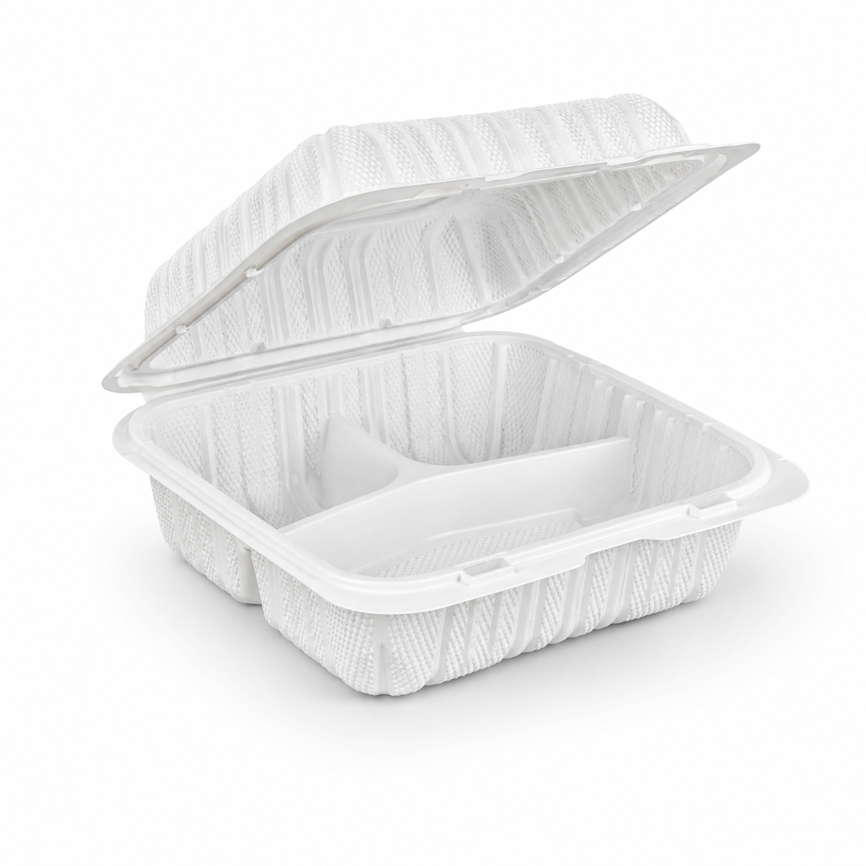 SL-803 8x8 Inch 3 Compartment Smart Lock MFPP Clamshell Food Container for Takeaway