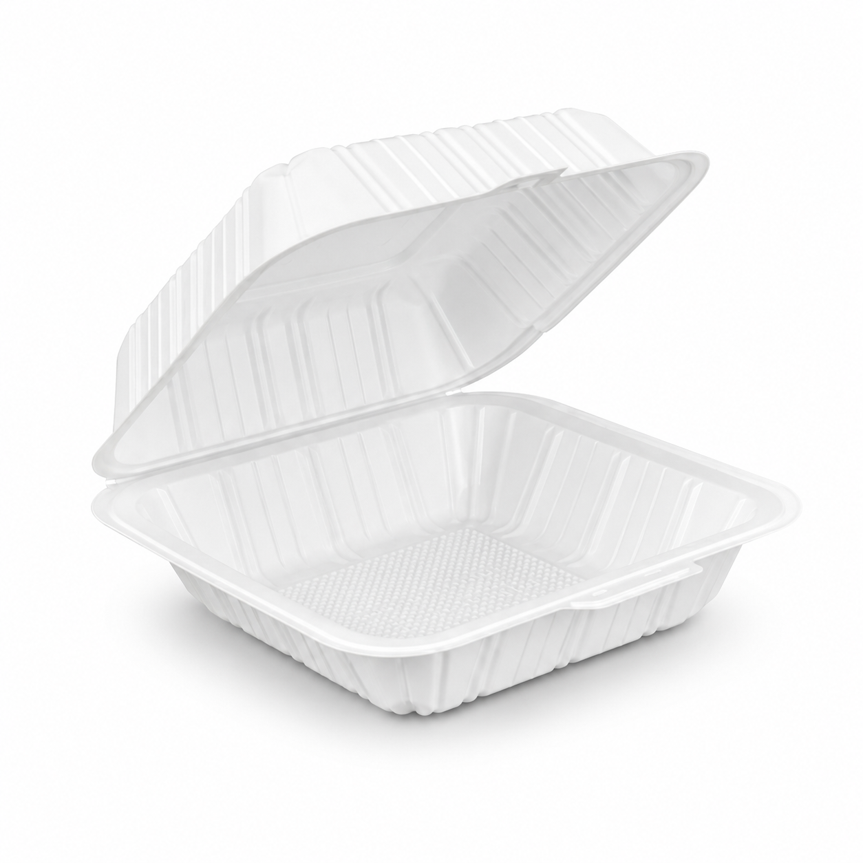 ZT-081 8 Inch Single-Compartment MFPP Clamshell Takeout Container