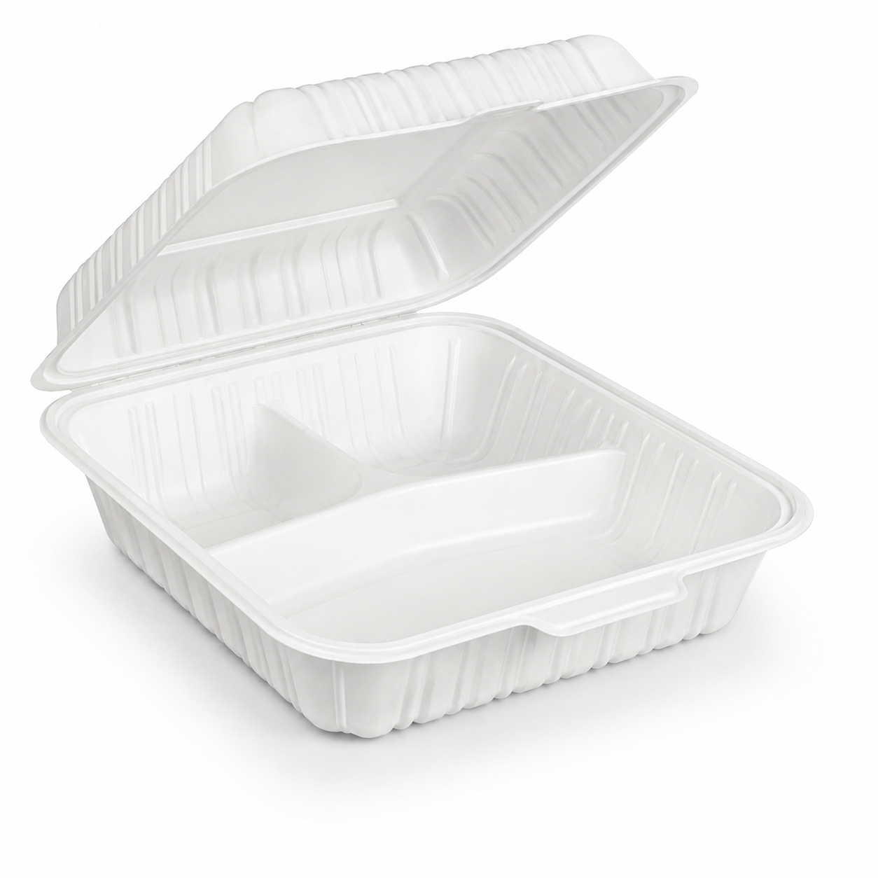 ZT-093 9 Inch 3-Compartment MFPP Clamshell Takeout Container